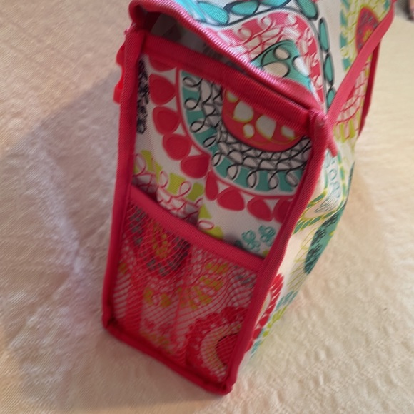 Thirty One 31 Pack and pull caddy car organizer, citrus medallion. Pink - Picture 6 of 16